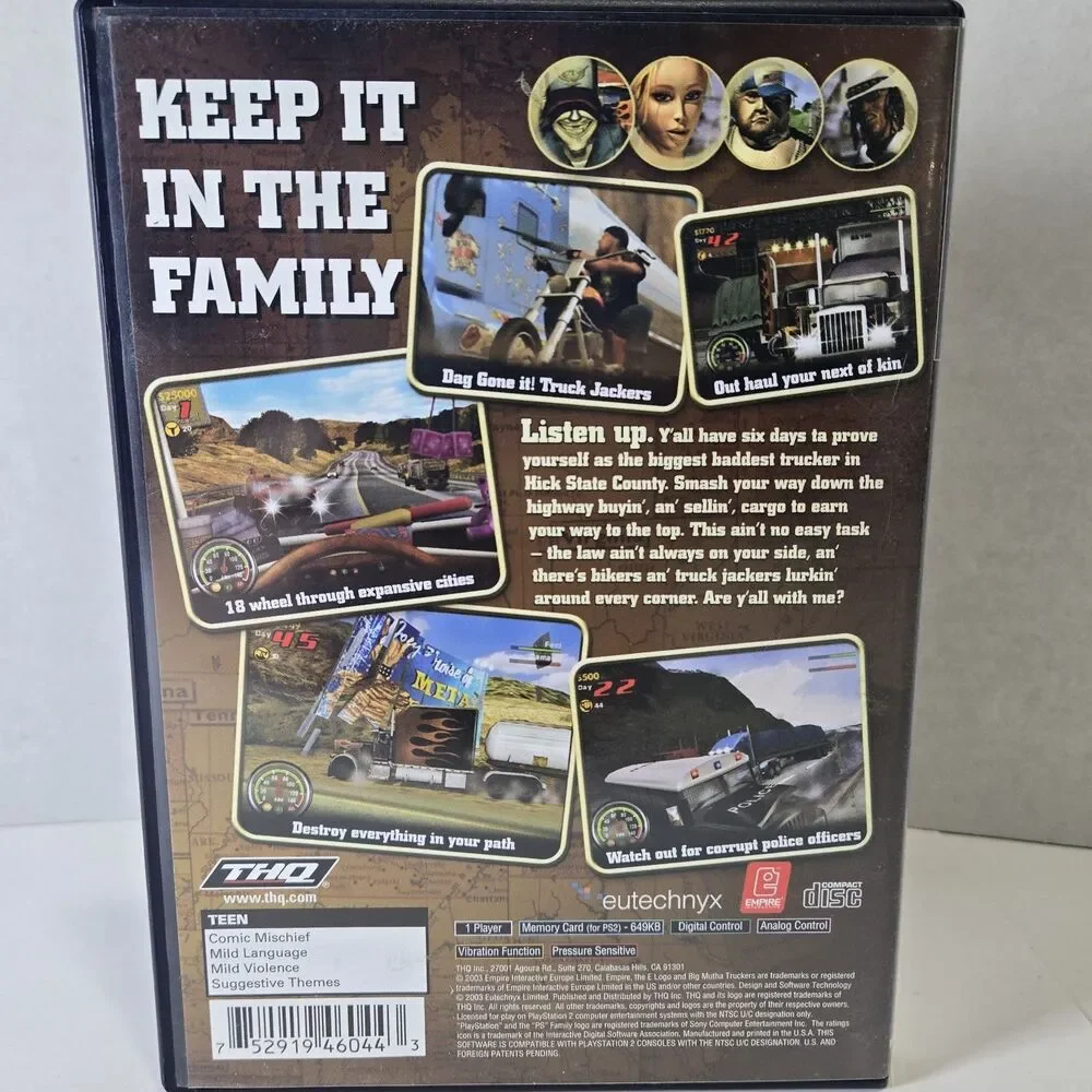Big Mutha Truckers - Sony PlayStation 2 PS2 - Complete & Tested